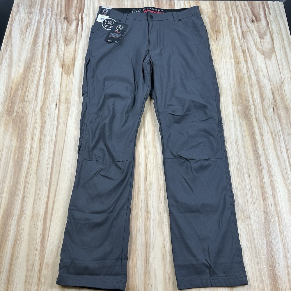 ATG All Terrain Gear Wrangler NEW Fleece Lined Pants Gray 36x32 Straight Fit Out